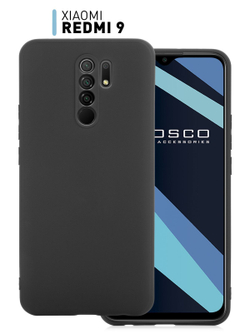 Чехол ROSCO для Xiaomi Redmi 9 оптом (арт. XM-R9-COLOURFUL-BLACK)