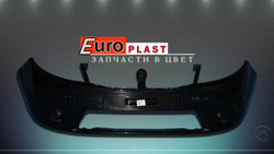 Передние бампера в цвет Renault Sandero 2009-2014 черный бампер