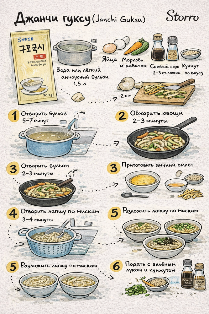 Лапша пшеничная Saehan Gupo Kuksi 900 г