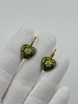 Серьги Сердечки Joan Rivers