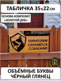 Табличка территория охраняется, осторожно злая собака