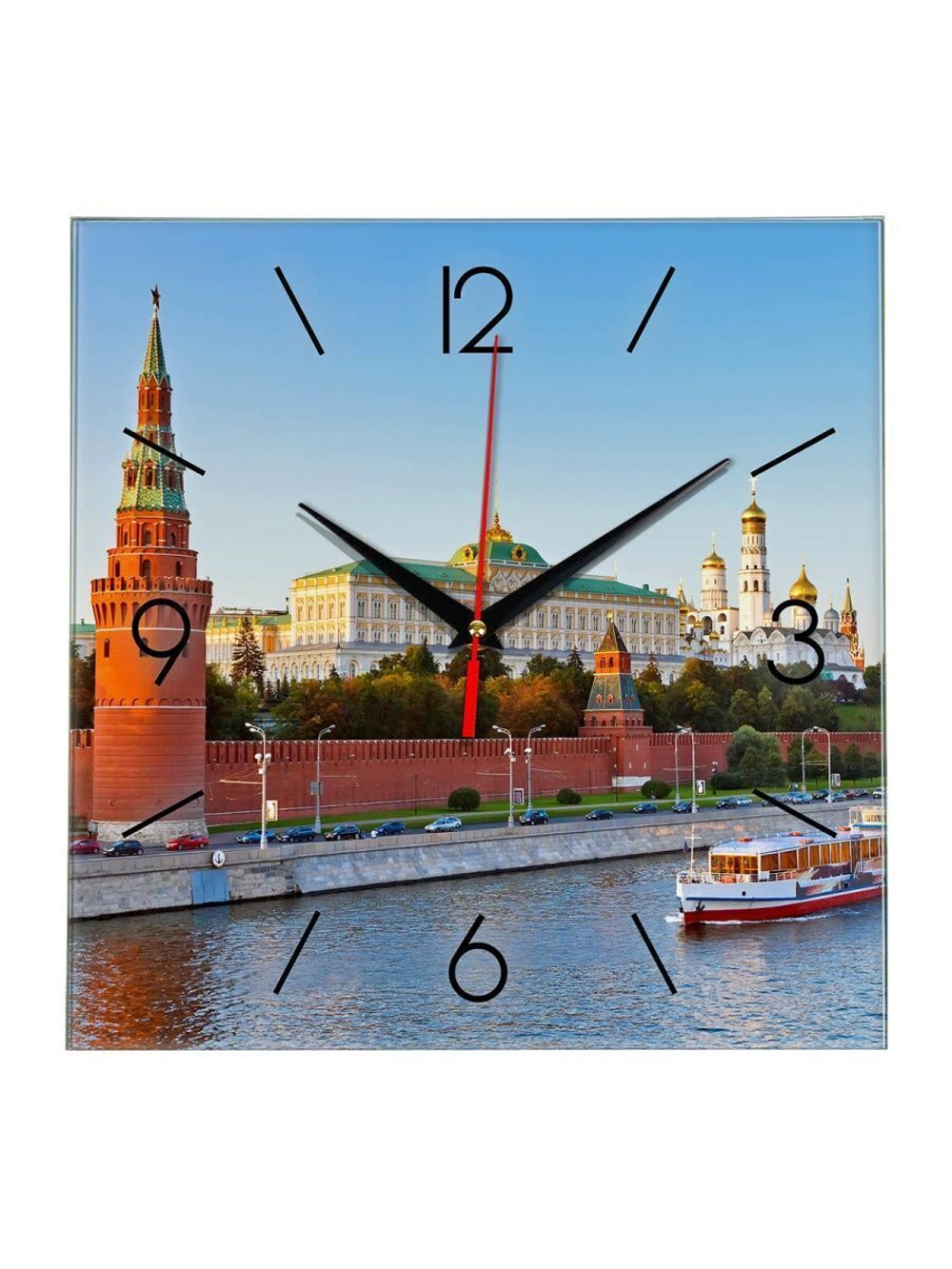 Настенные часы "Москва осенью " Декор для дома, подарок