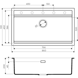 Кухонная мойка Omoikiri Kitagawa 86-LB-AZ