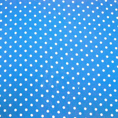 Ткань плательная Кашибо белый горох на голубом, d 0,8 см