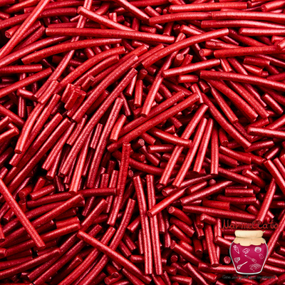 Посыпка "Вермишель бордовая перламутровая", 75 гр.