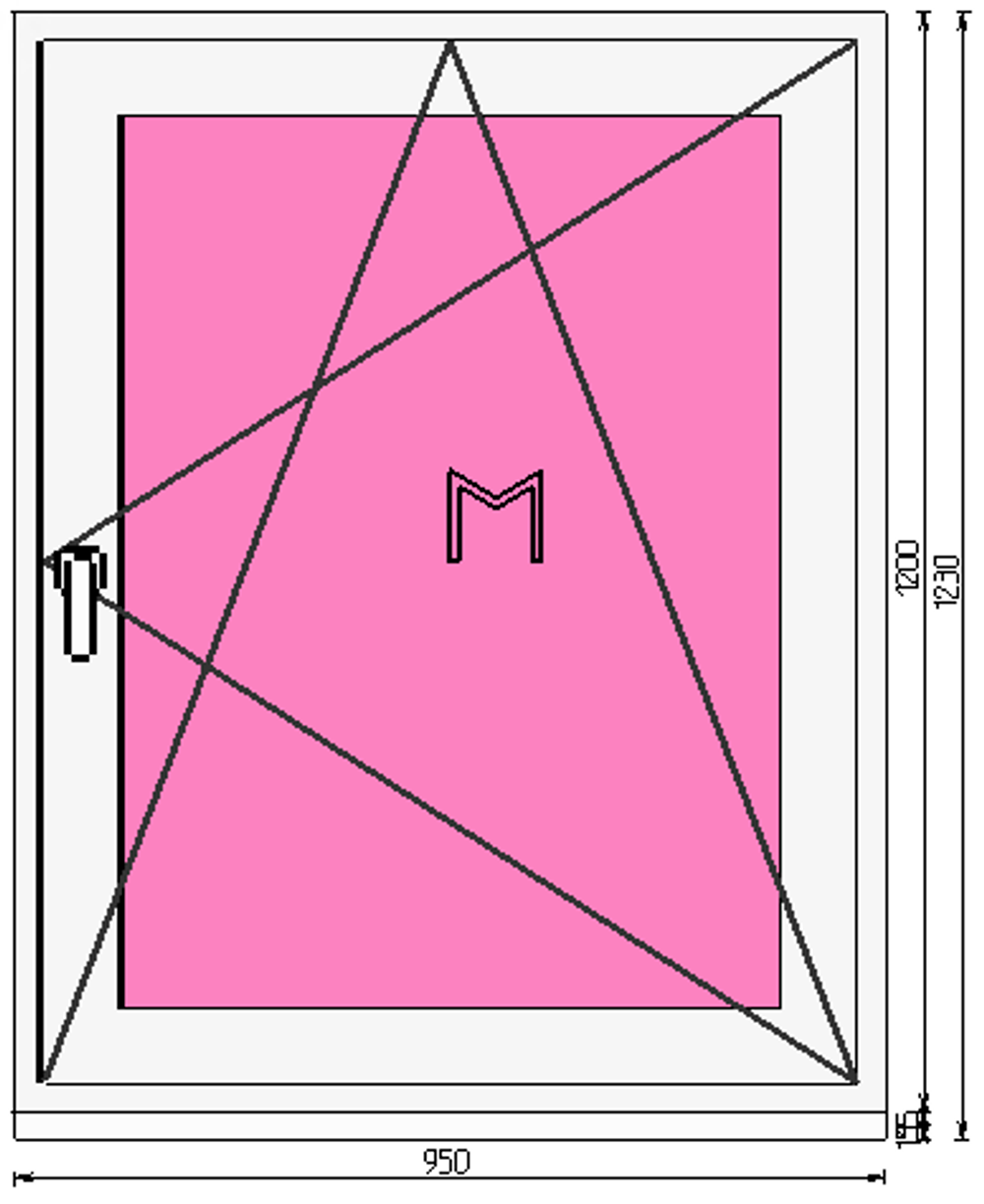 Пластиковое окно 1200 х 950 ТермА Эко + Москитная сетка