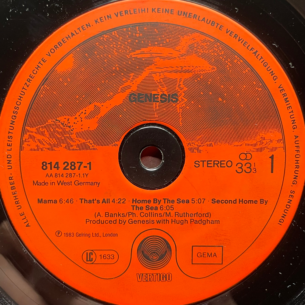 Genesis ‎– Genesis (Германия 1983г.)