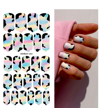 Плёнки для маникюра by provocative nails rainbow cow