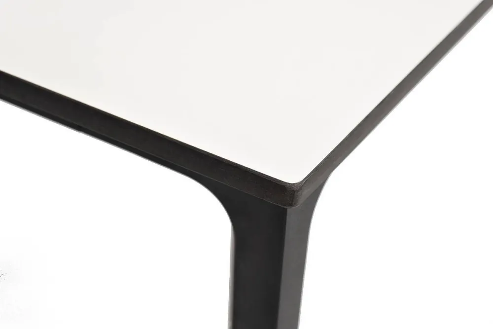 "Малага" обеденный стол из HPL 160х80см, цвет молочный, каркас черный
