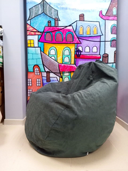 Кресло груша Небби серое