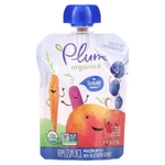 Plum Organics, яблочное пюре с голубикой и морковью, 4 пакетика по 90 г (3,17 унции)