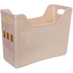 Органайзер - лоток для хранения на колесиках «ИДЕАДОМА», цвет бежевый, 33.6*13.7*25.2см