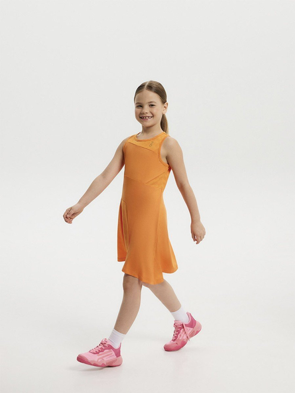 ОДЕЖДА ДЛЯ ТЕННИСА Девочки, Платье SEVENSIX VIKI DRESS 2.0 - BRIGHT ORANGE .