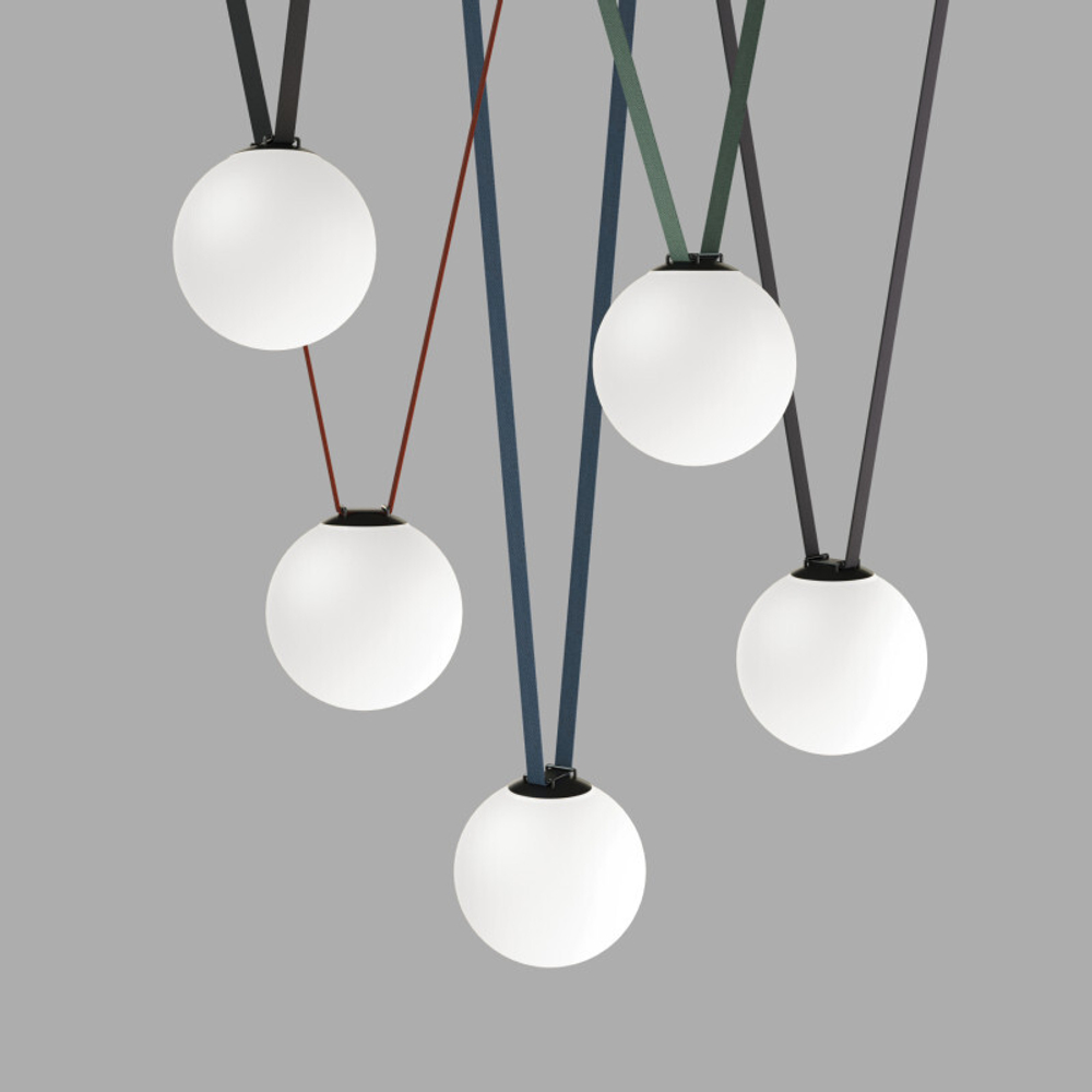 DK5554-BK Cветильник для трека-ремня Belty, серия Orb, со светодиодом, D230*H236мм, 48V DC, 15W, RA90, 120°, 4000K, IP20, черный, акрил