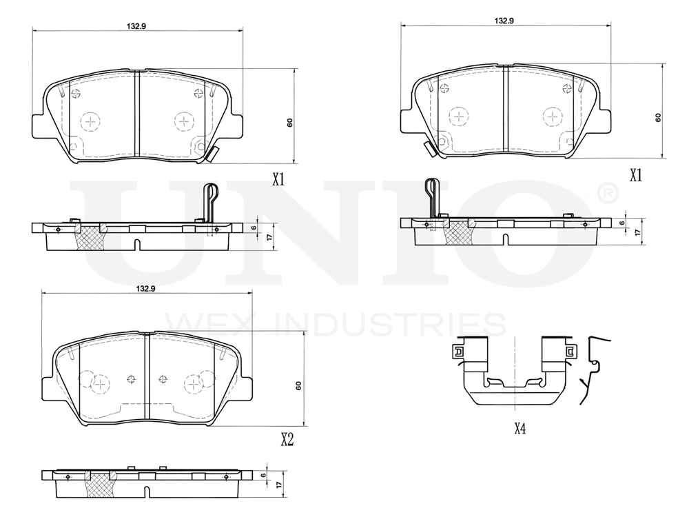 Колодки тормозные диск. передние UNIO BRP-20037