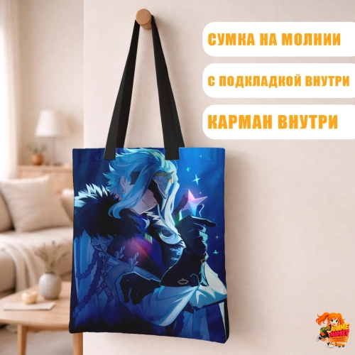 Сумка шоппер с принтом Genshin Impact