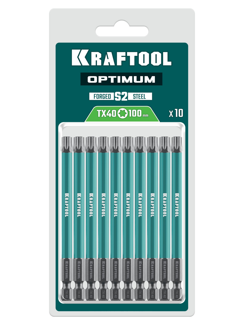 KRAFTOOL OPTIMUM TX 40, 100 мм, 10 шт, биты (26126-40-100-S10)