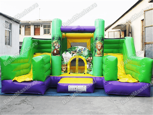 Коммерческий надувной батут "Двойная горочка"