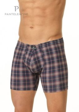 Трусы мужские боксеры удлинённые Pantelemone PMHL-1367, клетка деним