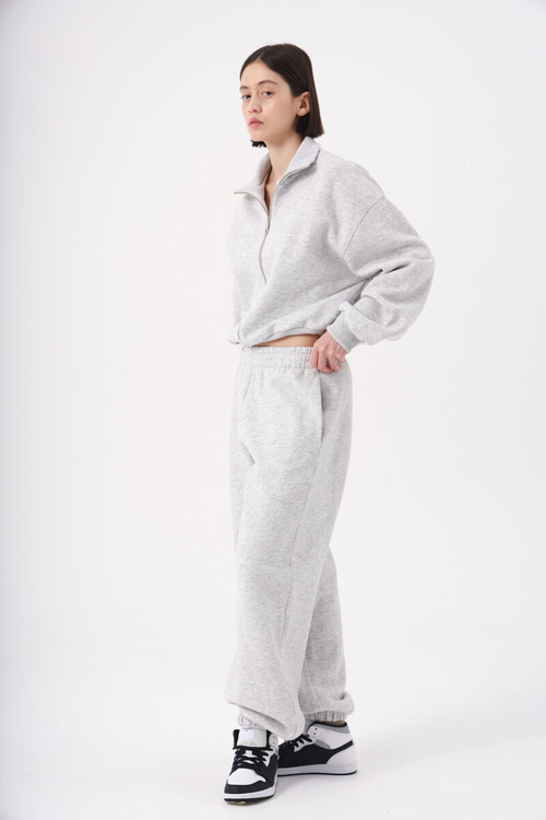 Худи на молнии унисекс футер с начесом, графит