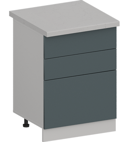 Кухня Модуль ШН3Я 600 Графит / Бирюзовая мята