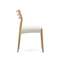 Стул Cudia из бежевой синели из массива дуба с натуральной отделкой FSC Mix Credi