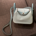 Сумка Hermes частично из кожи крокодила 20 см