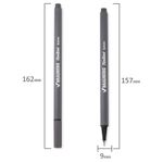 Ручка капиллярная (линер) BRAUBERG "Aero", СЕРАЯ, трехгранная, металлический наконечник, линия письма 0,4 мм, 142258