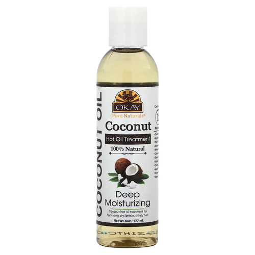 Okay Pure Naturals, Coconut Hot Oil Treatment, глубокое увлажнение, 177 мл (6 унций)