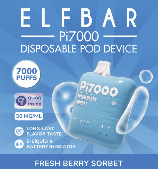 Elf Bar PI7000 - Fresh Berry Sorbet (5% nic)