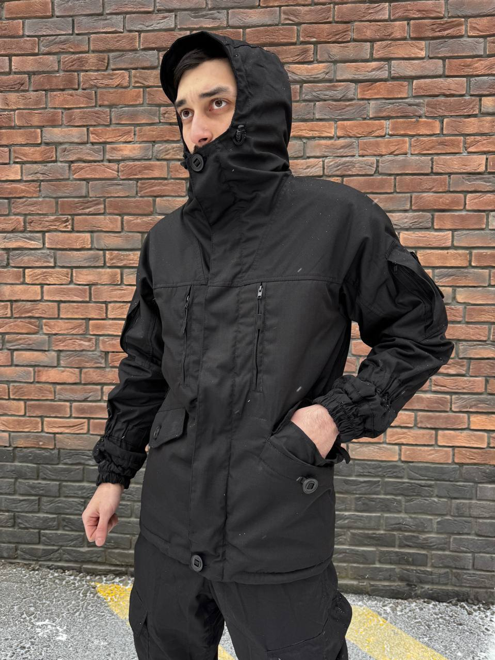 Костюм горка 6 флис осень-зима / черный