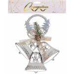 Украшение новогоднее «Лесной звон» 25*30 см, Серебро