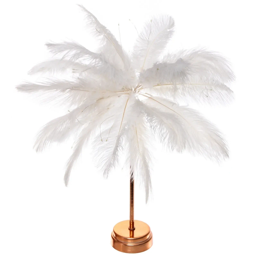 Фигура световая «Волшебное перо» 35 см 80 ламп LED на батарейках, 1 реж, USB питание, Белый