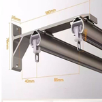 Алюминиевый карниз для штор, потолочный и настенный, однорядный / двухрядный