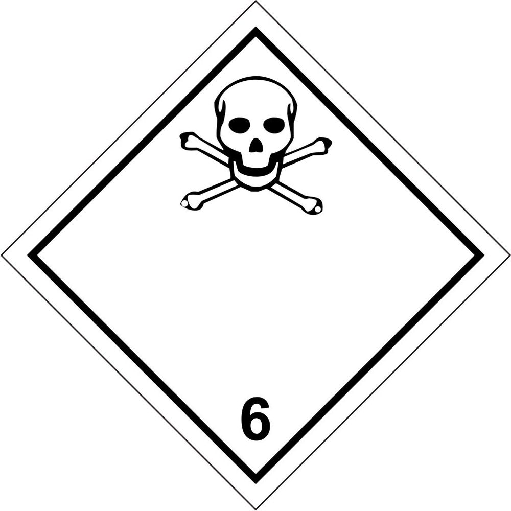 Знак-наклейка DG01 Ядовитые (токсичные) вещества, класс 6.1