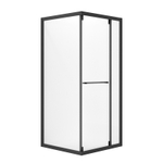 Душевое ограждение Niagara Nova NG-6833-34ВLACK (90х90х195) квадрат,черный матовый,двери раздвижные,стекло прозрачное,1 место