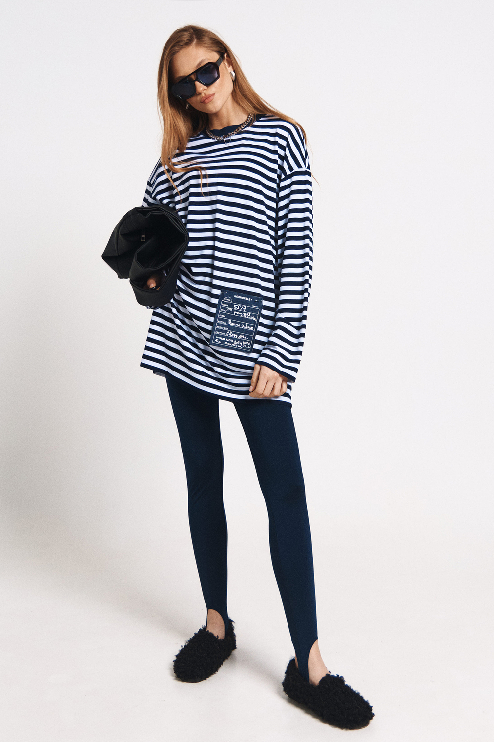 Джемпер-тельняшка с декором