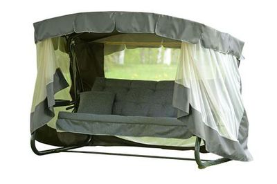 Качели садовые 4-х местные Саванна ткань папермун арт.с1452