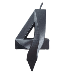 Свечи-цифры "Грань Черный жемчуг" 7 см (от 0 до 9)