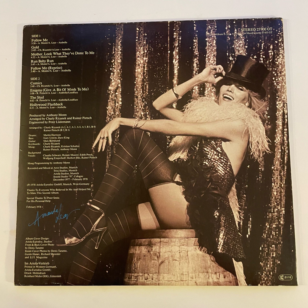 Винтажная виниловая пластинка LP Amanda Lear Sweet Revenge (Германия 1978) (С Постером)