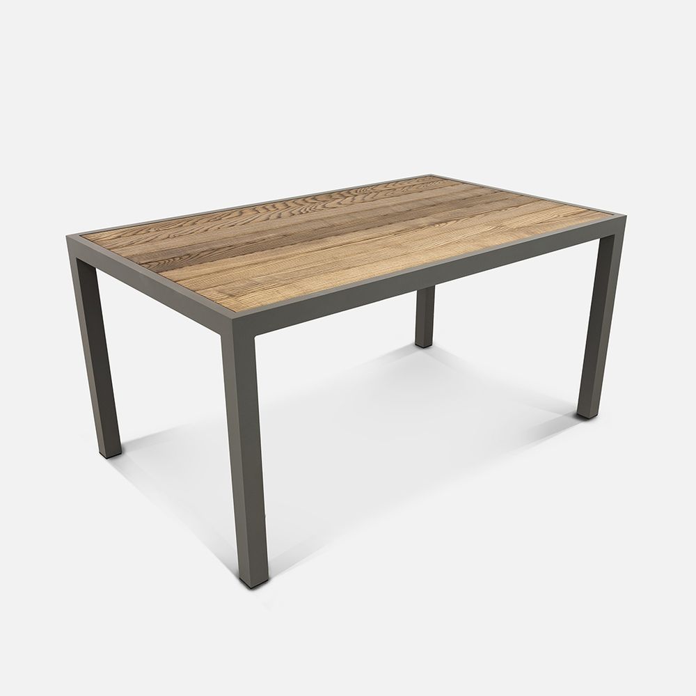 Стол Quadro 1650х990 wood  RAL 9007, Ясень.Дуб мореный