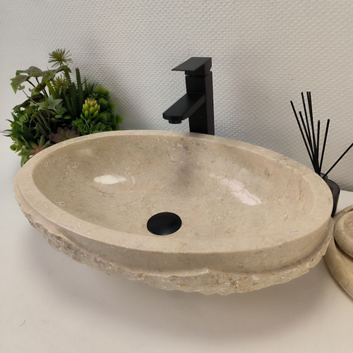 Раковина из мрамора Oval Marmo Wave OM-62899 57*37*15 120