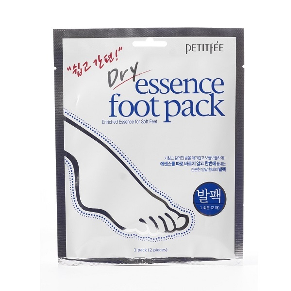 Смягчающая питательная маска для ног Petitfee Dry Essence Foot Pack 2шт