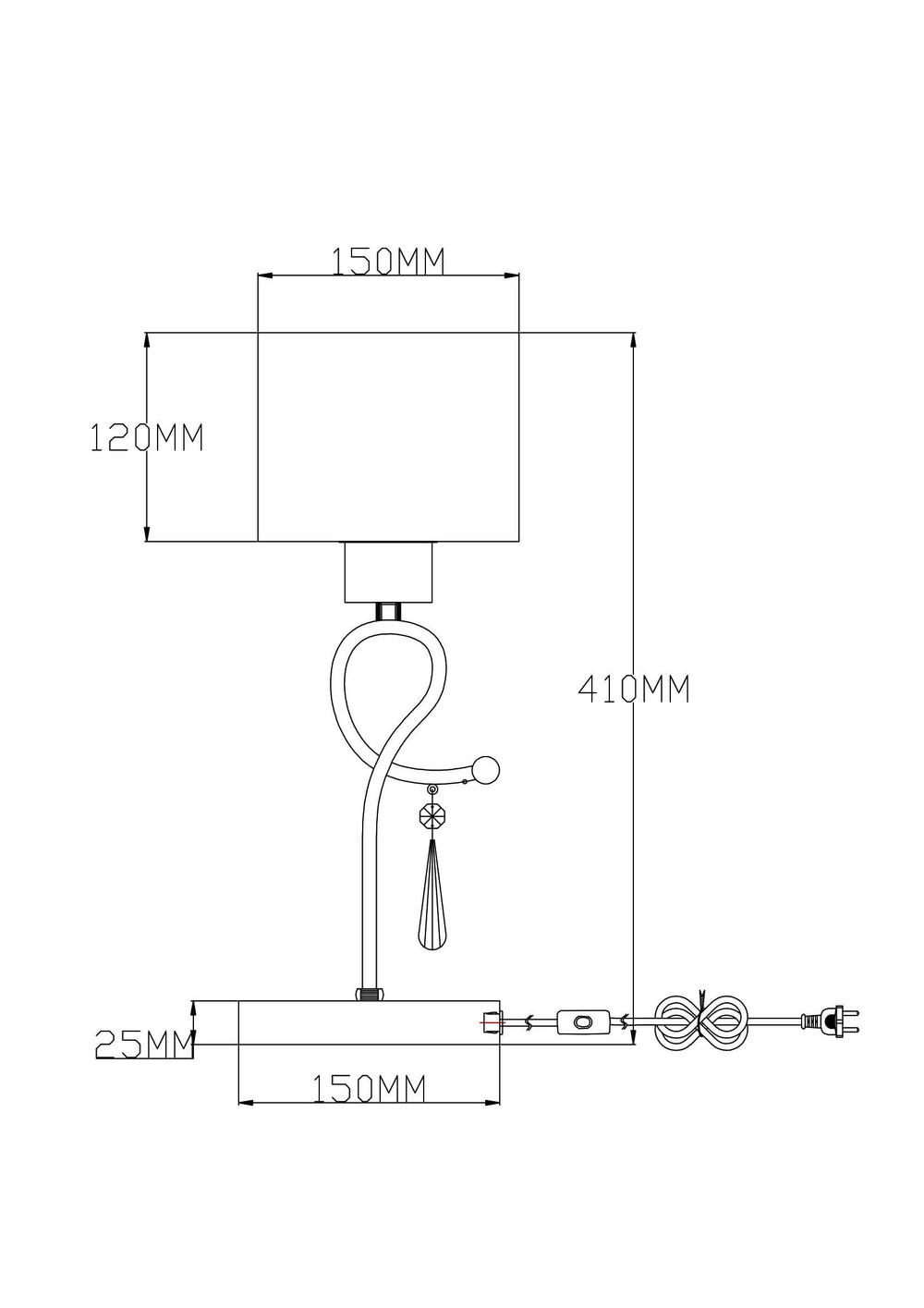Настольная лампа Moderli V2561-1T Mae