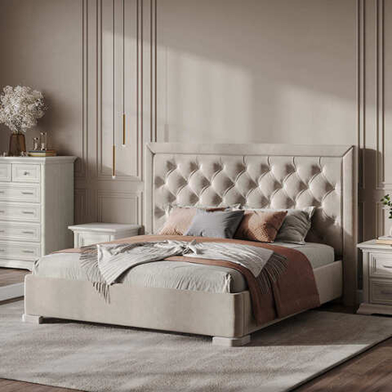 ЛОРЕНЦО Кровать мягкая без ножной спинки