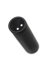 Черная перезаряжаемая вибропуля с пультом ДУ RealStick CALIBER (Цвет: черный)