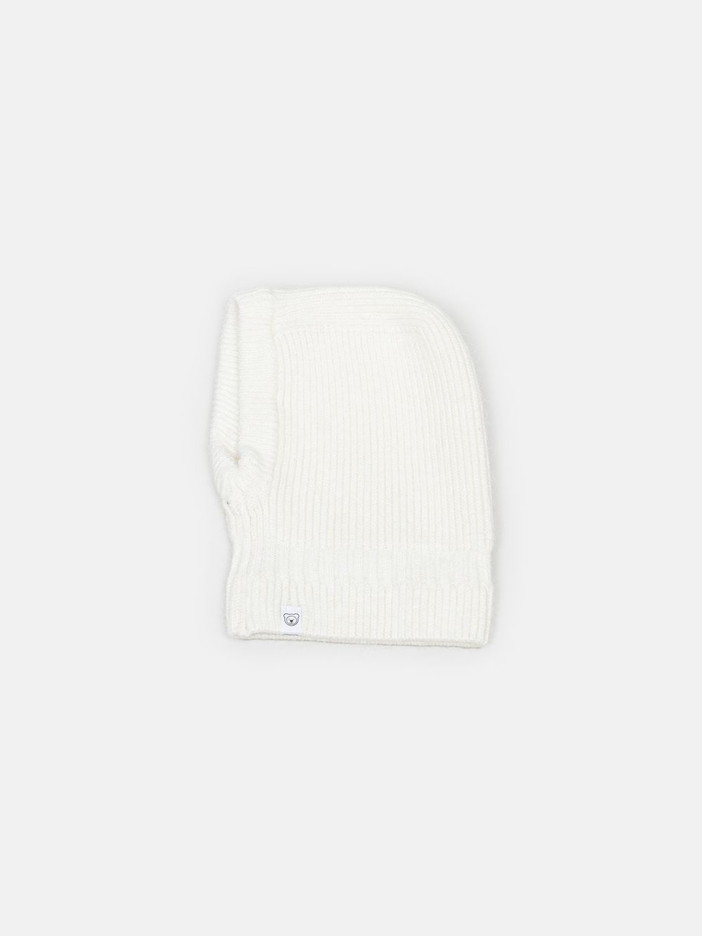 Шлем вязаный из ангоры "Молоко" 0+