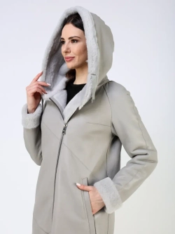 Дубленка зимняя натуральная с капюшоном