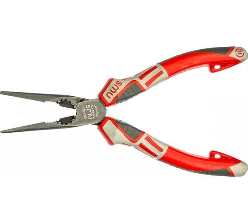 NWS Длинногубцы прямые 170 мм, покрытие TitanFinish, рукоятки SoftGripp 3K