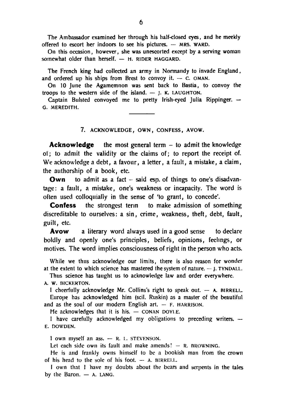 English synonyms | Günther J. H.